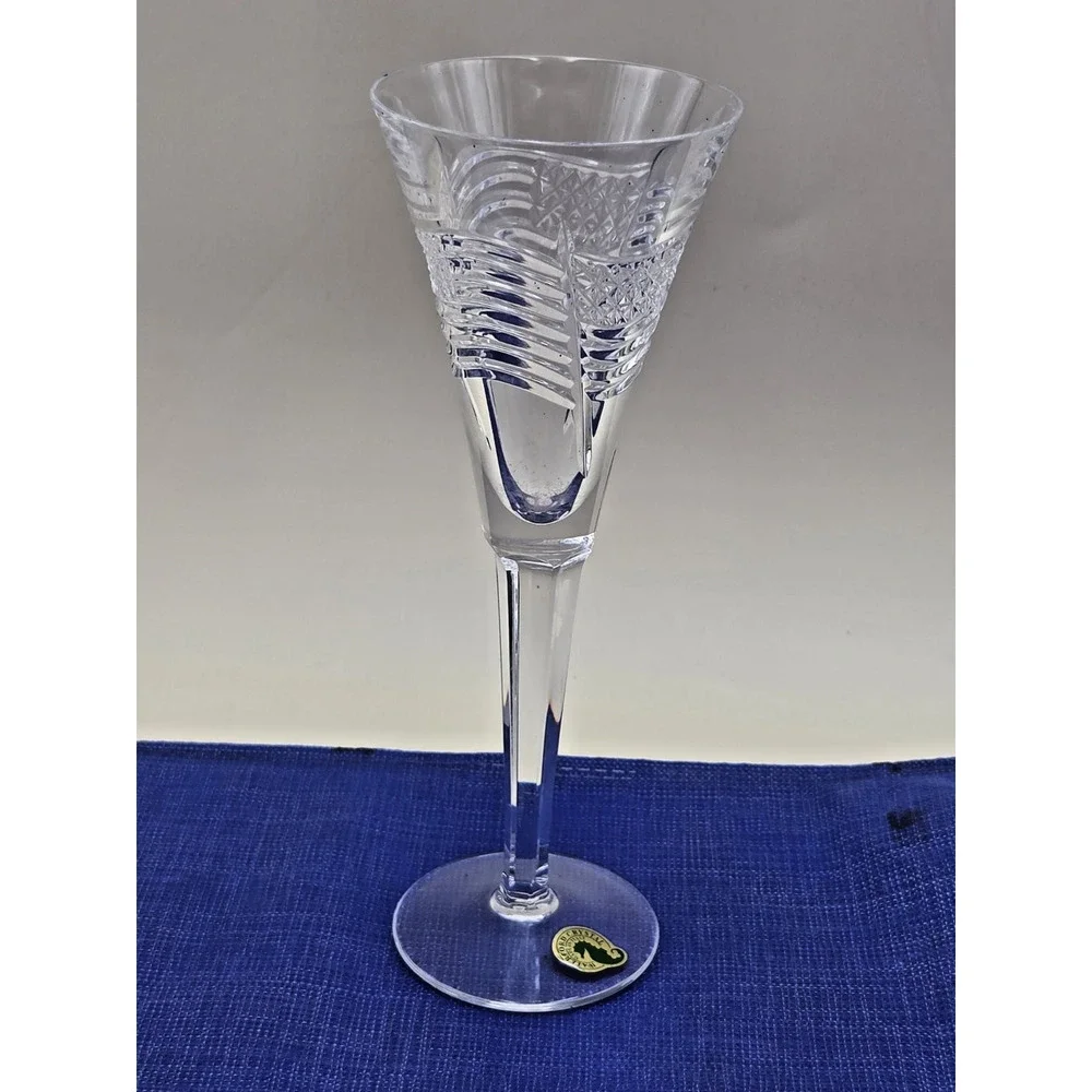 Waterford Crystal SPIRIT of AMERICA Flag Champagne Flutes VTG